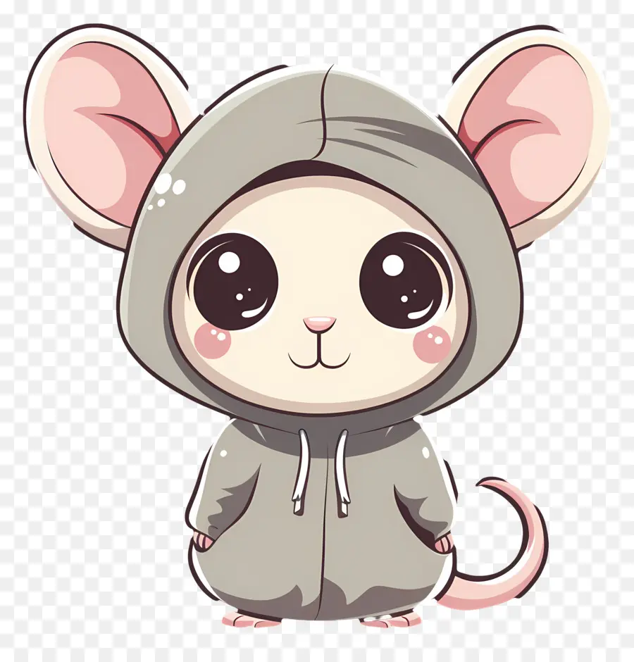 เมาส์น่ารัก，เมาส์ใน Hoodie PNG