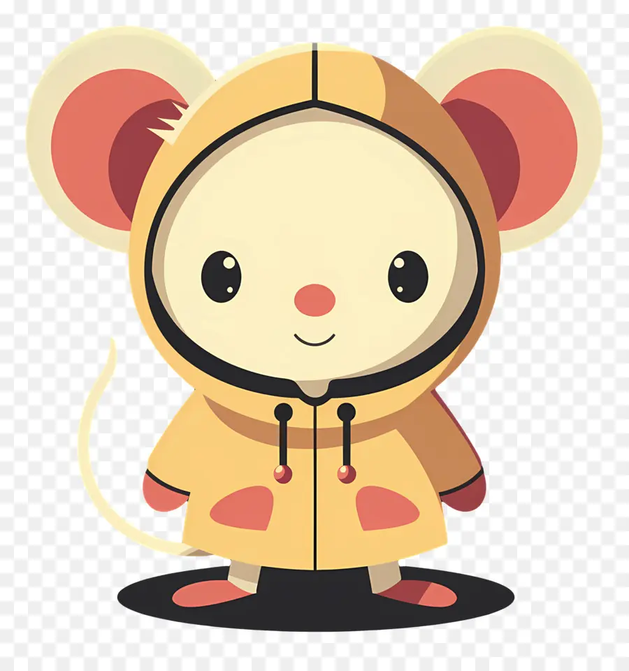 เมาส์น่ารัก，เมาส์ใน Hoodie PNG