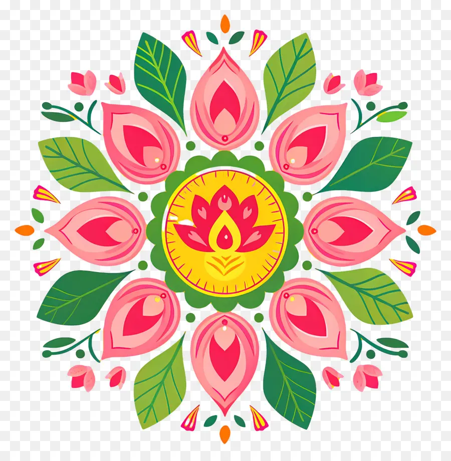 Pookalam，ดอกไม้ Mandala PNG