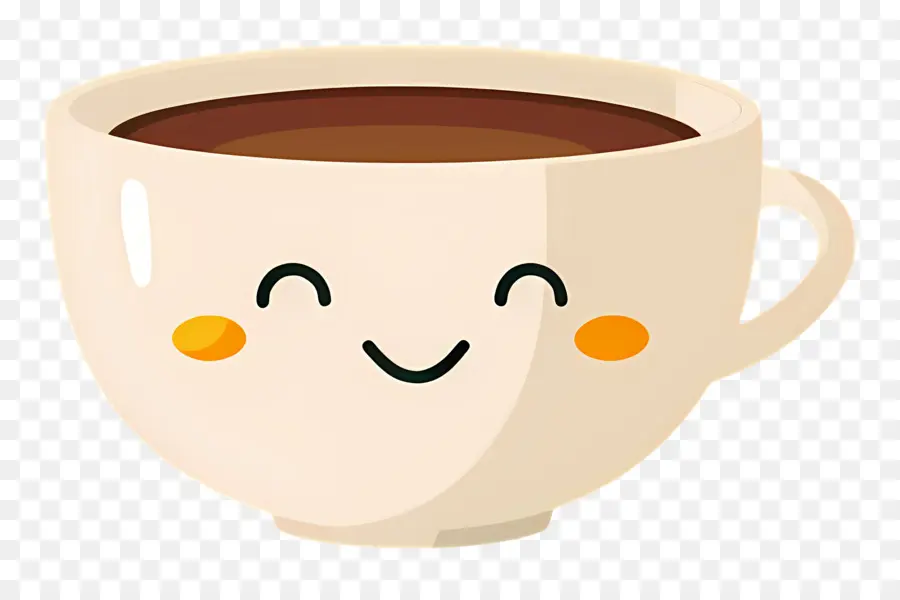 กาแฟ Kawaii，ถ้วยกาแฟยิ้ม PNG