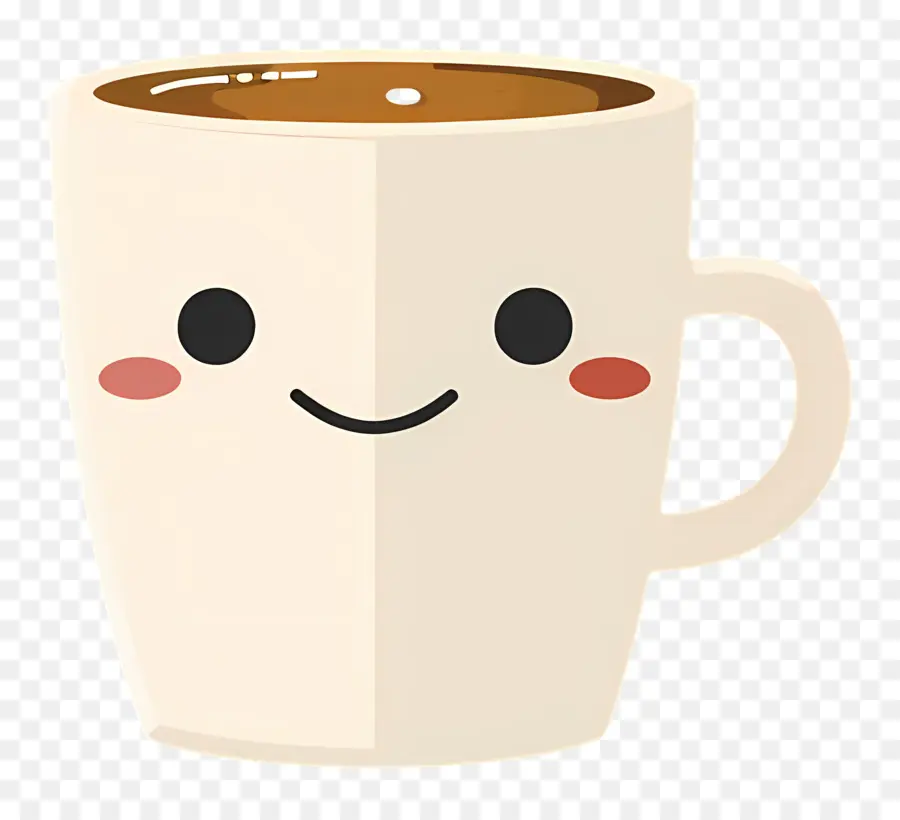 กาแฟ Kawaii，แก้วยิ้ม PNG