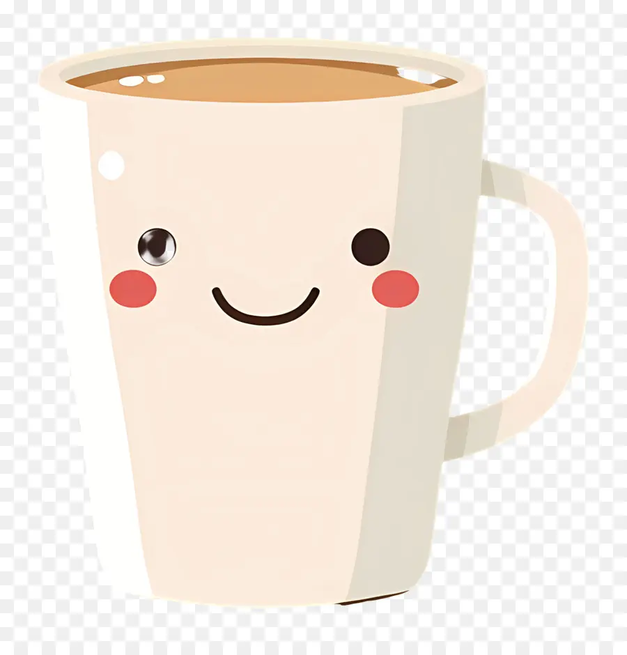 กาแฟ Kawaii，แก้วยิ้ม PNG