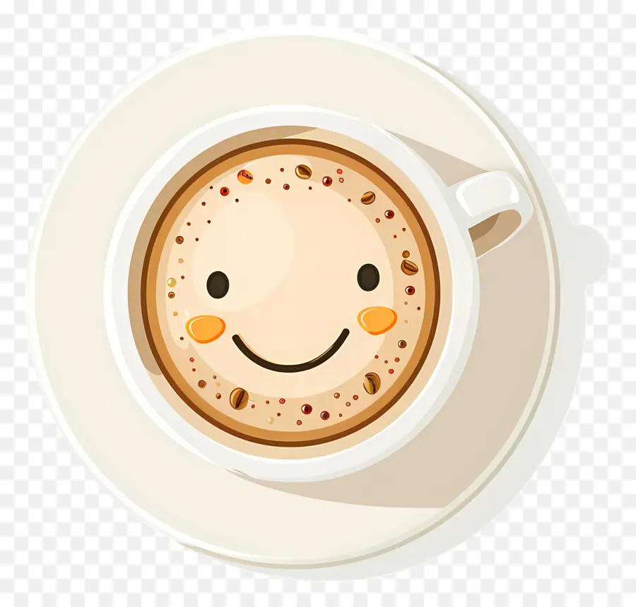 กาแฟ Kawaii，ถ้วยกาแฟยิ้ม PNG