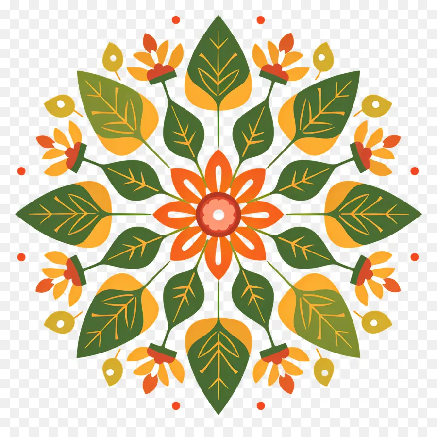 Pookalam，ดอกไม้ Mandala PNG