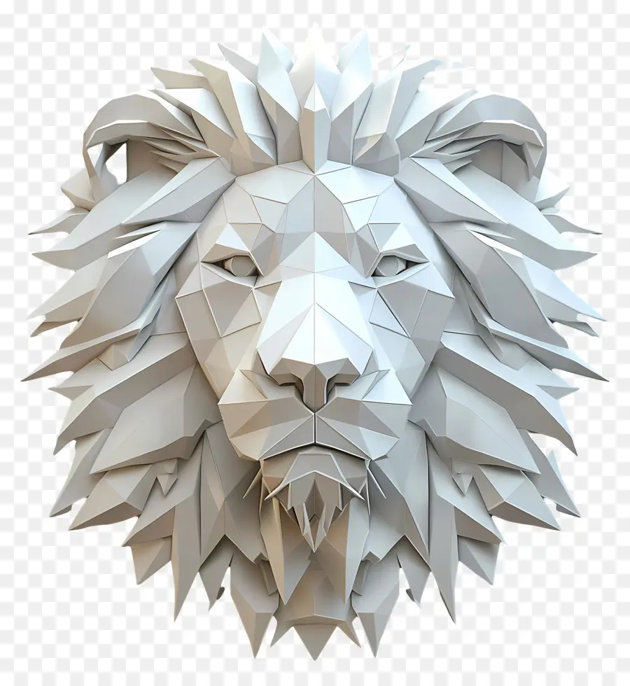 ใบหน้าสิงโต，Origami Lion PNG