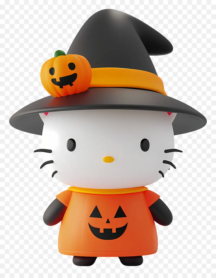 Hello Kitty Halloween，แม่มดแมว PNG