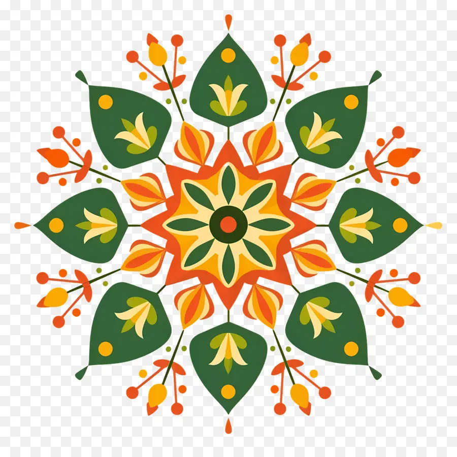 Pookalam，ดอกไม้ Mandala PNG