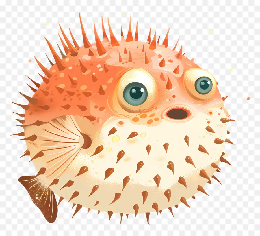 Pufferfish น่ารัก，แหลมคม PNG