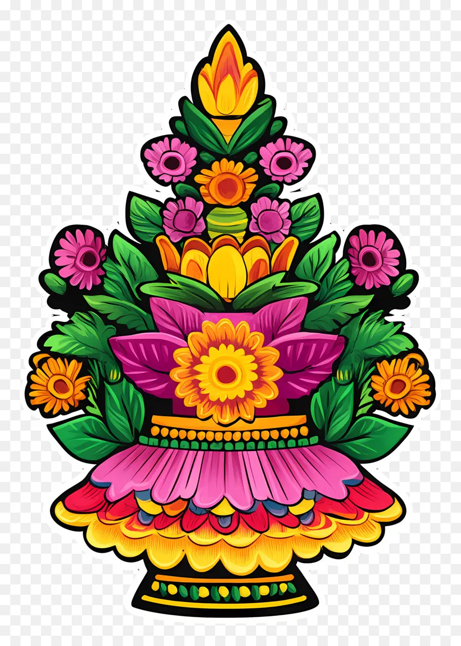 Batukamma，การจัดดอกไม้ PNG