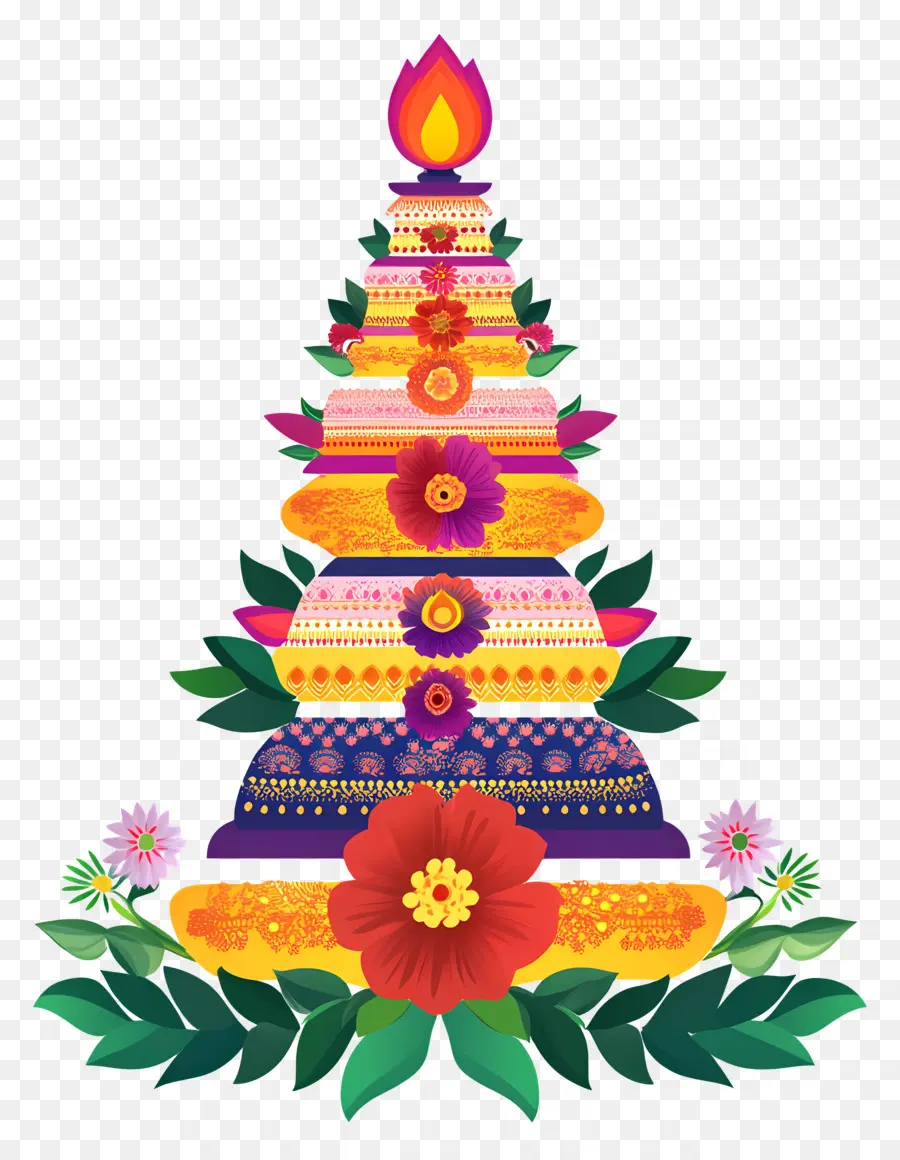 Batukamma，การจัดเทียนดอกไม้ PNG