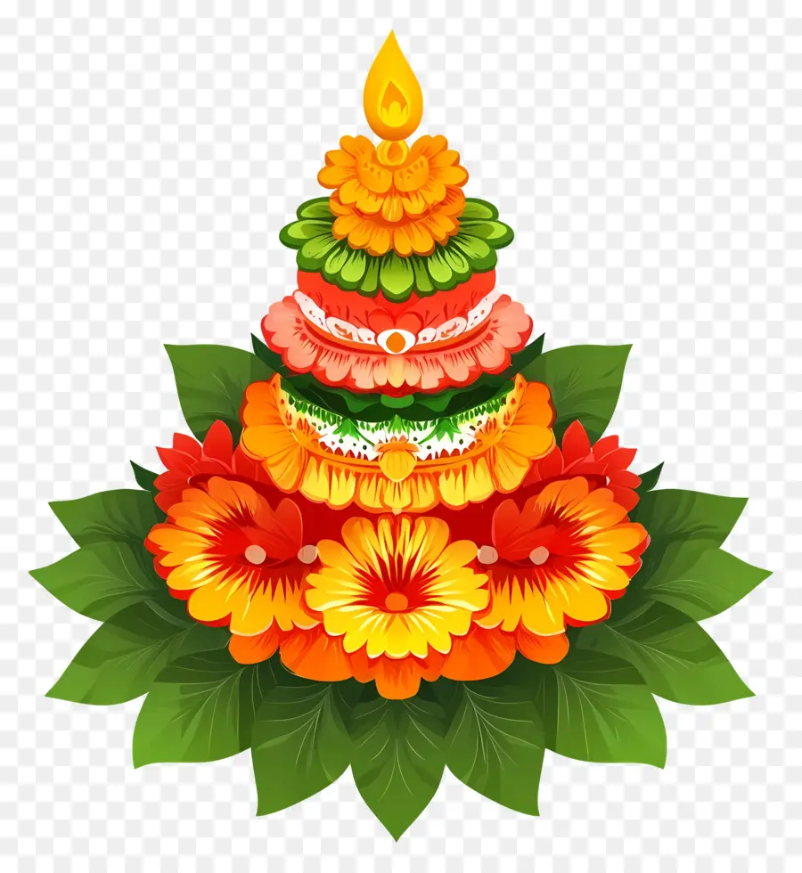 Batukamma，เทียนดอกไม้ PNG