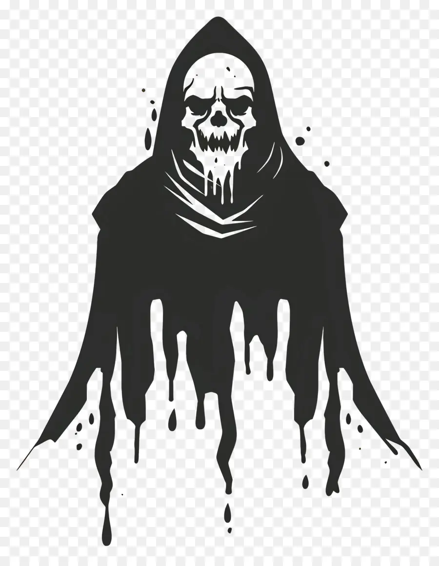 Grim Reaper，รูปที่มีฮูดสีเข้ม PNG