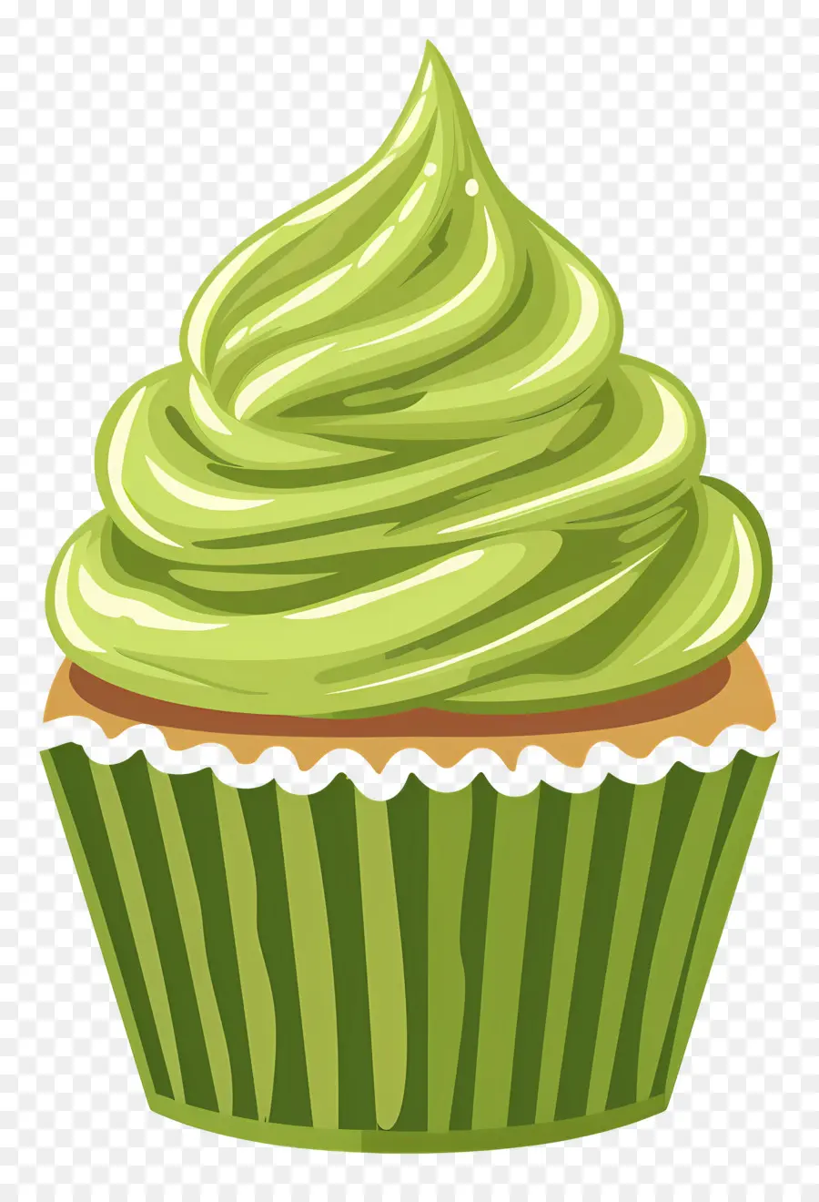 Matcha Cupcake，คัพเค้กสีเขียว PNG