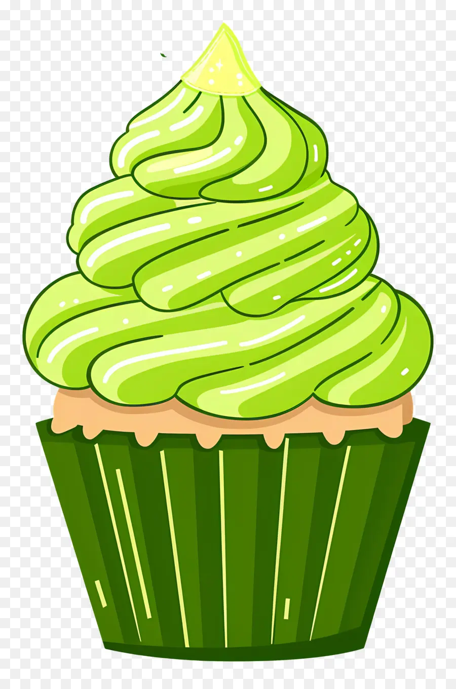 Matcha Cupcake，คัพเค้กสีเขียว PNG