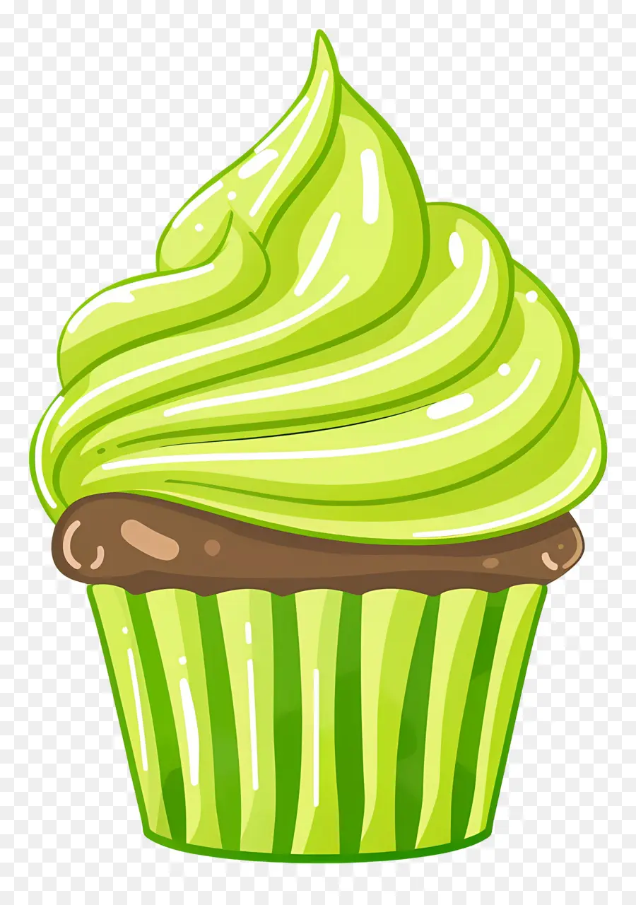 Matcha Cupcake，คัพเค้กสีเขียว PNG