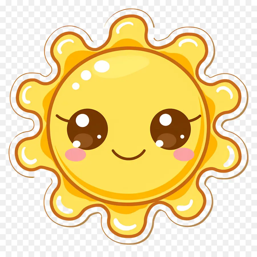 Kawaii Sun，ดวงอาทิตย์น่ารัก PNG