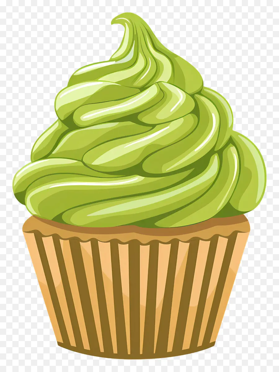 Matcha Cupcake，คัพเค้กสีเขียว PNG