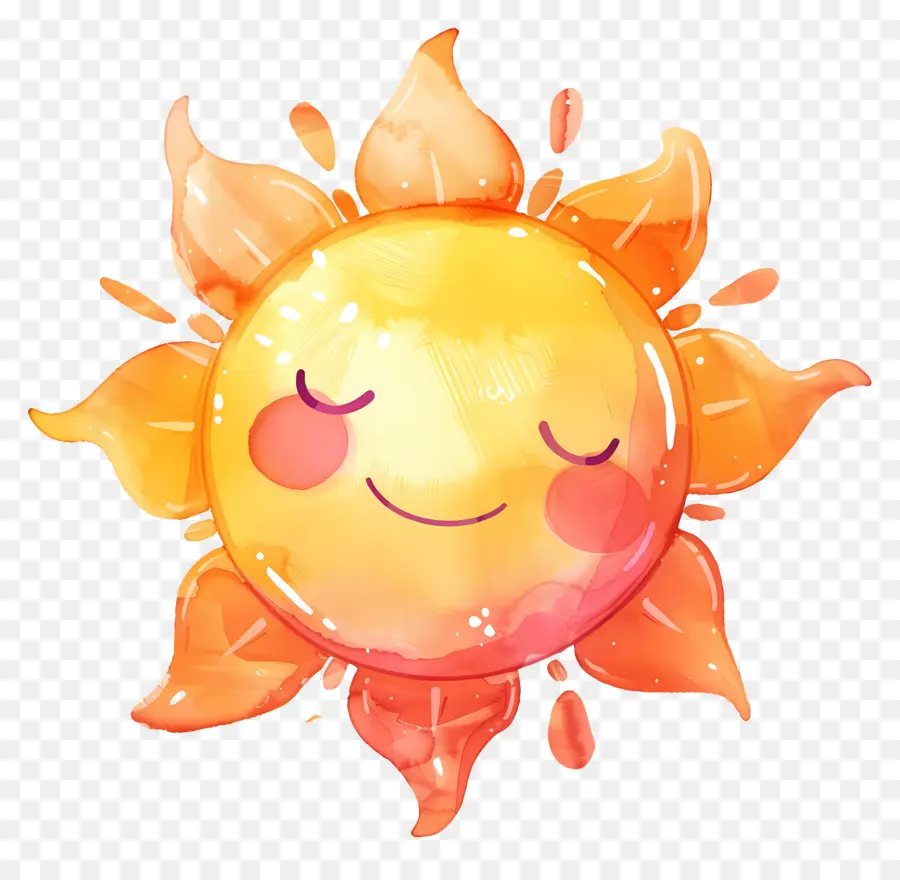 Kawaii Sun，ดวงอาทิตย์ยิ้ม PNG