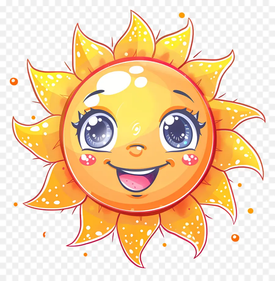 Kawaii Sun，ดวงอาทิตย์ยิ้ม PNG