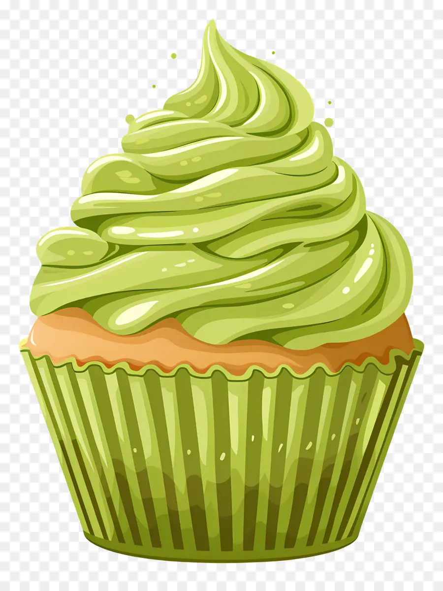 Matcha Cupcake，คัพเค้ก PNG