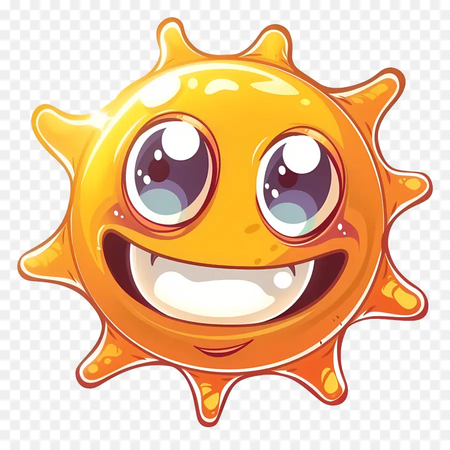 Kawaii Sun，ดวงอาทิตย์การ์ตูน PNG