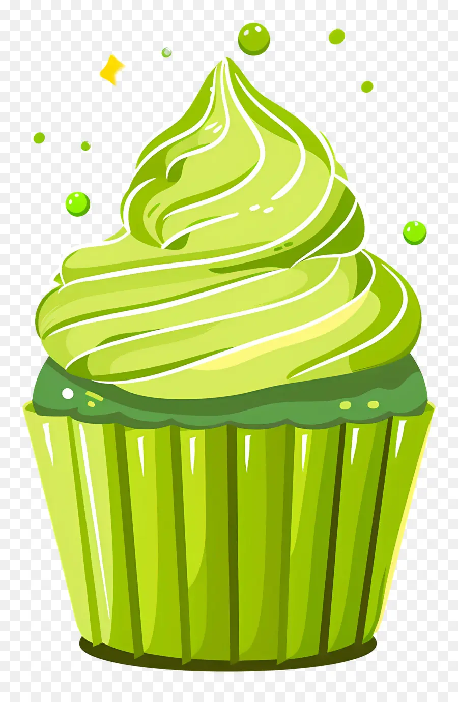 Matcha Cupcake，คัพเค้กสีเขียว PNG