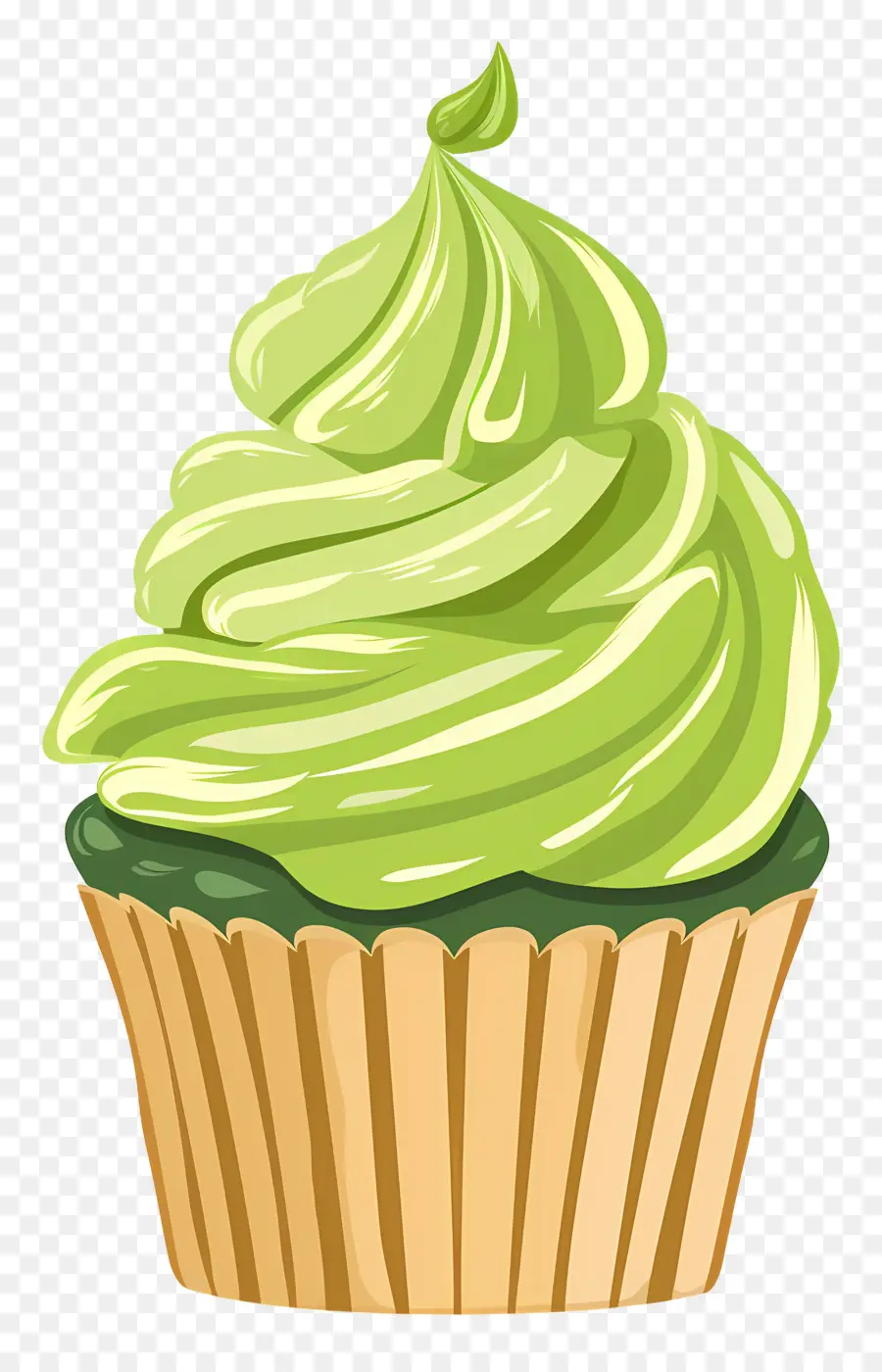 Matcha Cupcake，คัพเค้ก PNG