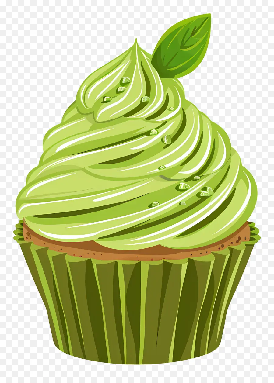 Matcha Cupcake，คัพเค้กสีเขียว PNG