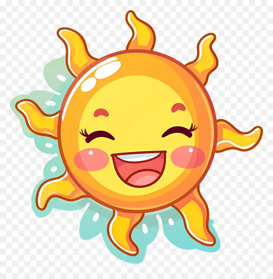 Kawaii Sun，ดวงอาทิตย์การ์ตูน PNG