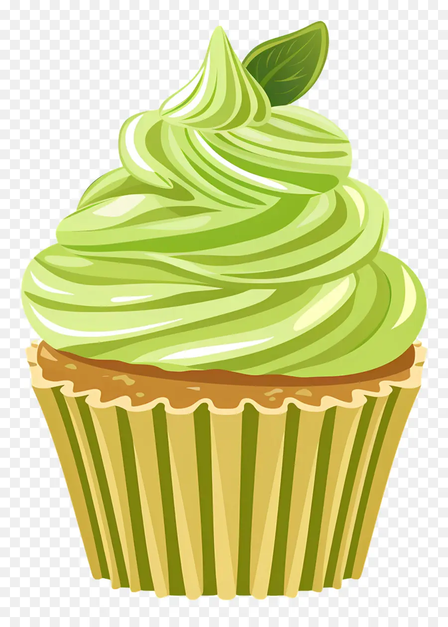 Matcha Cupcake，คัพเค้กสีเขียว PNG