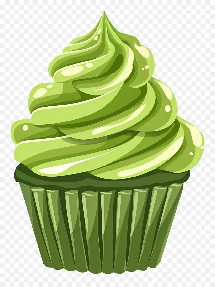 Matcha Cupcake，คัพเค้กสีเขียว PNG