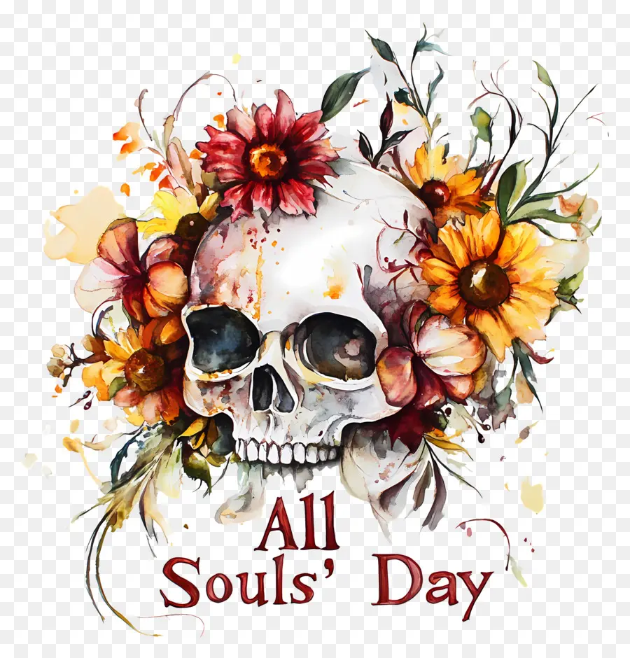 All Souls Day，กะโหลก PNG