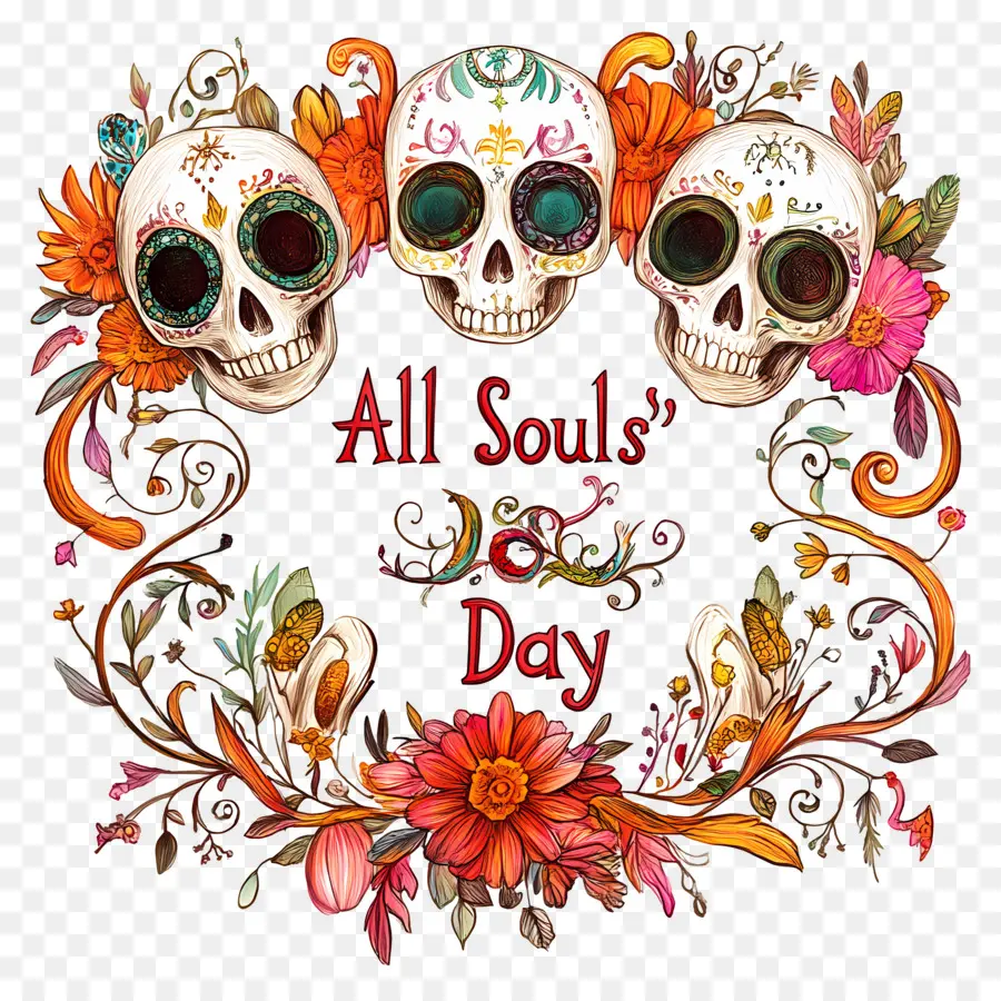 All Souls Day，กะโหลก PNG