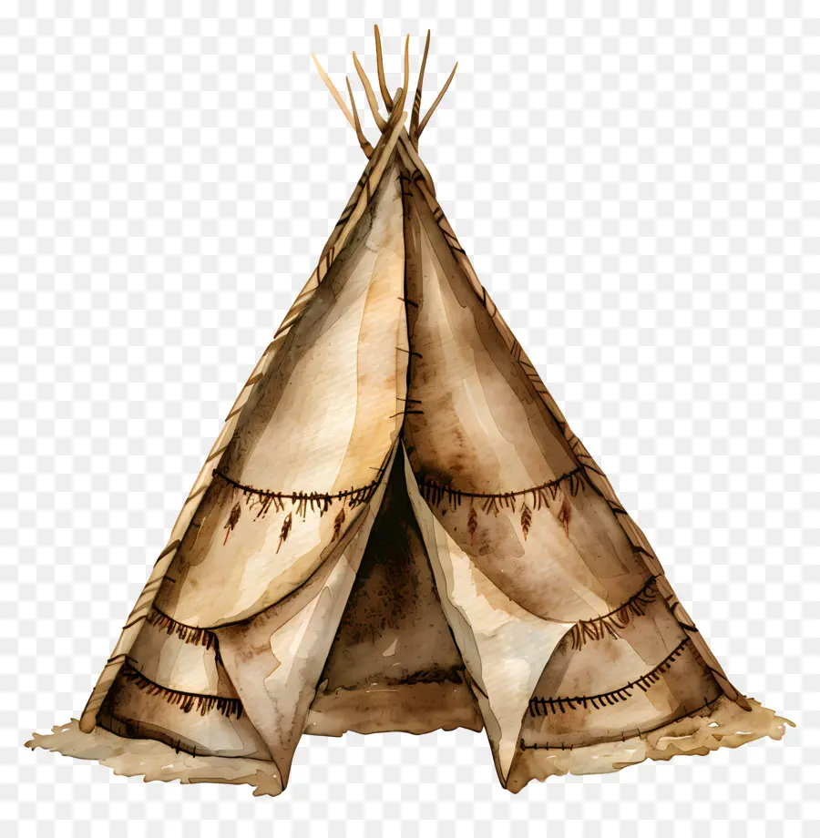 Wigwam สีน้ำ，Teepee PNG