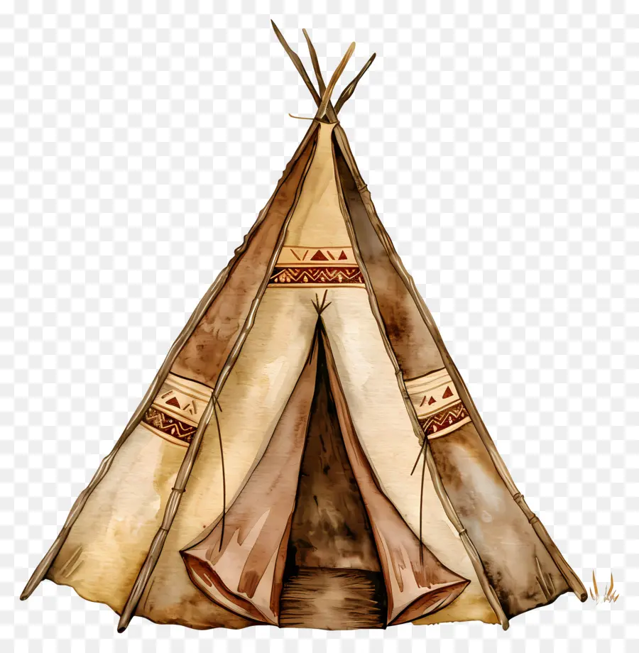 Wigwam สีน้ำ，Teepee PNG