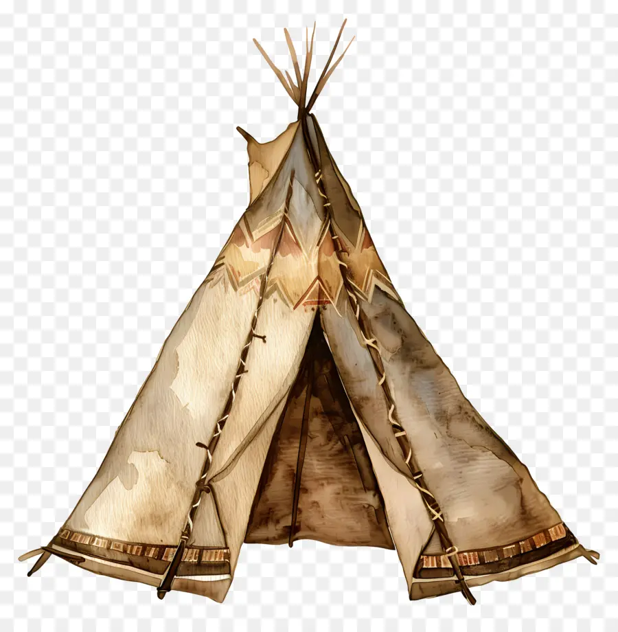 Wigwam สีน้ำ，Teepee PNG