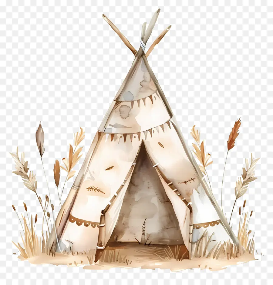 Wigwam สีน้ำ，เต็นท์ PNG