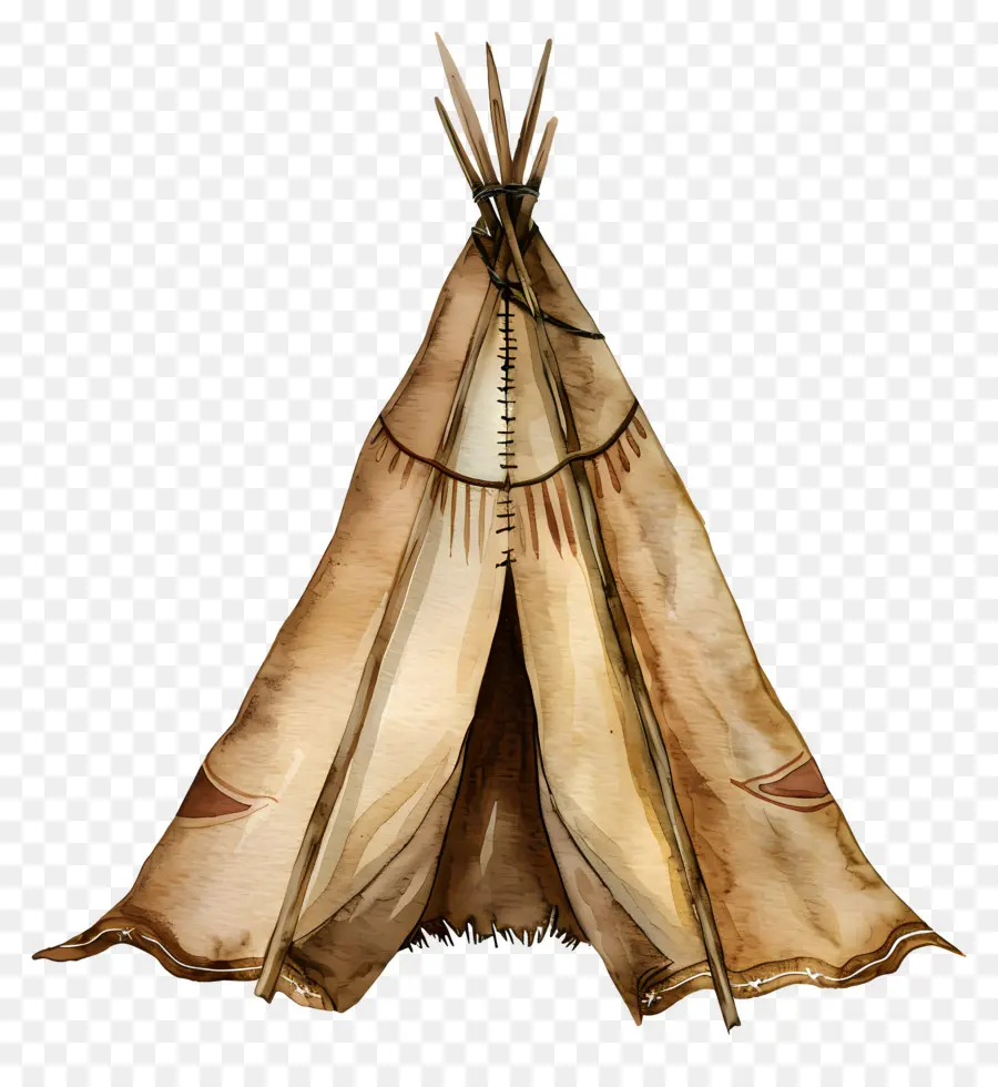 Wigwam สีน้ำ，Teepee PNG