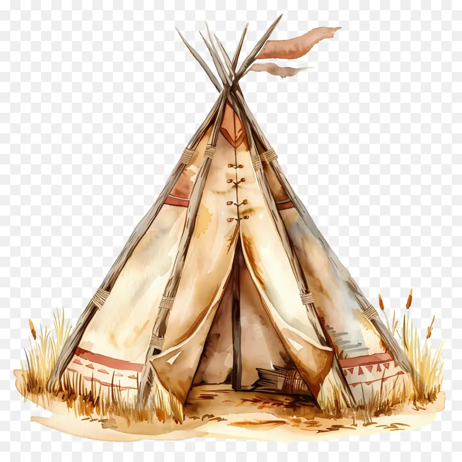 Wigwam สีน้ำ，เต็นท์ PNG