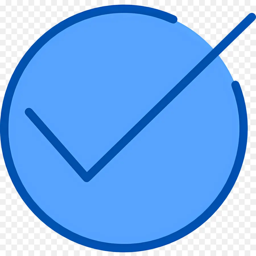 ตรวจสอบสัญลักษณ์เครื่องหมาย，Blue Checkmark PNG