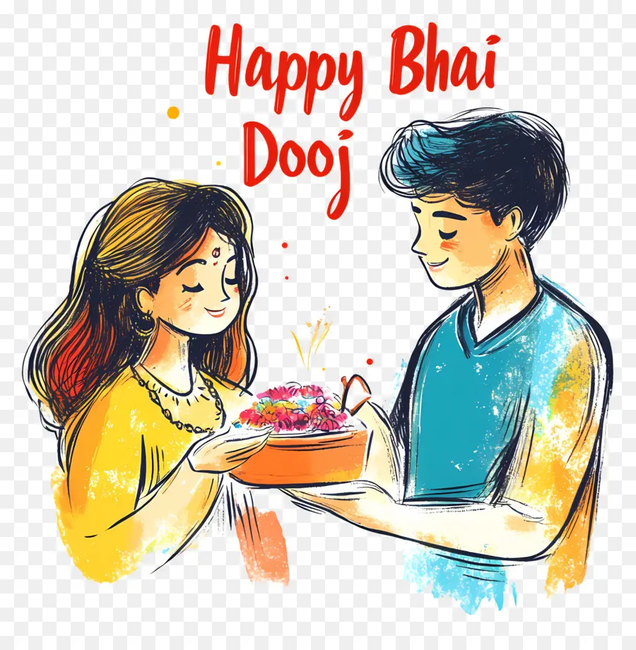 มีความสุข Bhai Duj，การเฉลิมฉลอง Bhai Dooj PNG