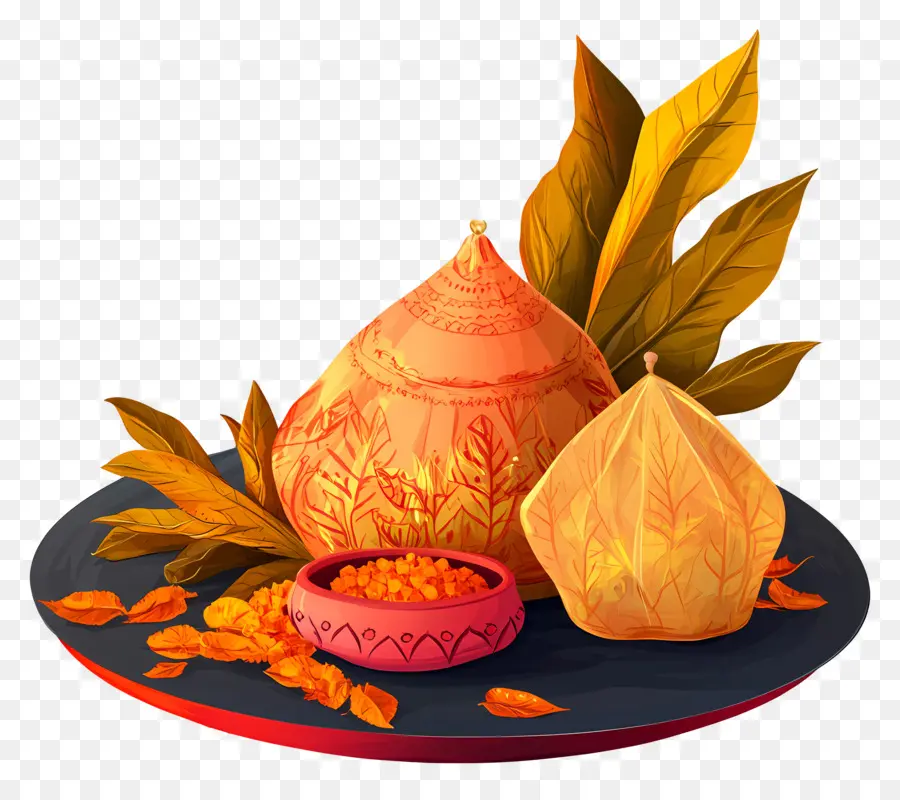 มีความสุข Chhath Puja，หม้อตกแต่ง PNG