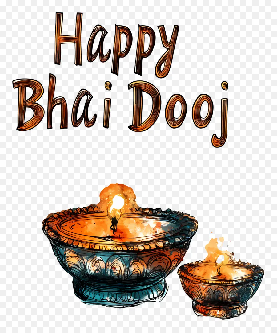 มีความสุข Bhai Duj，ข้อความ Happy Bhai Dooj PNG