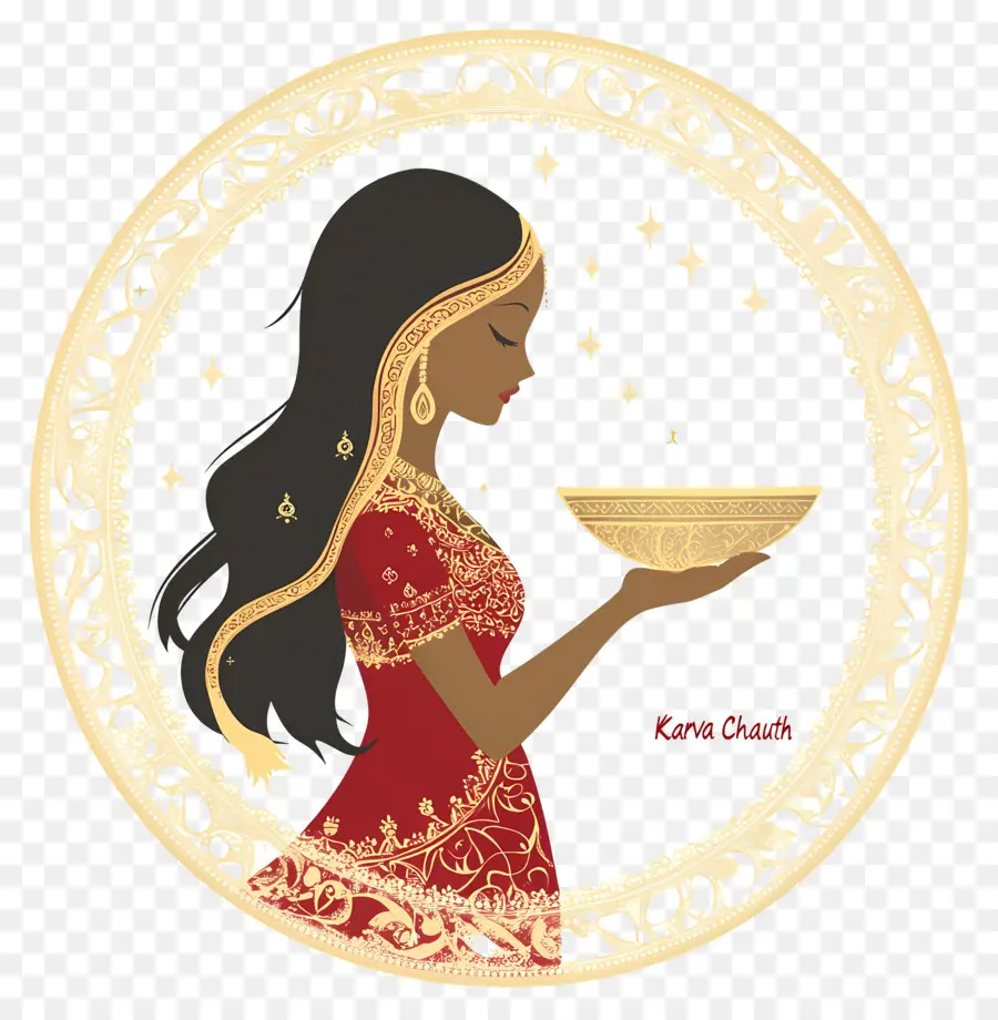 Karva Chauth，ผู้หญิงในชุดแบบดั้งเดิม PNG