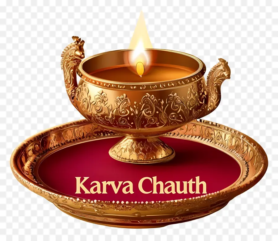 Karva Chauth，โคมไฟทอง PNG