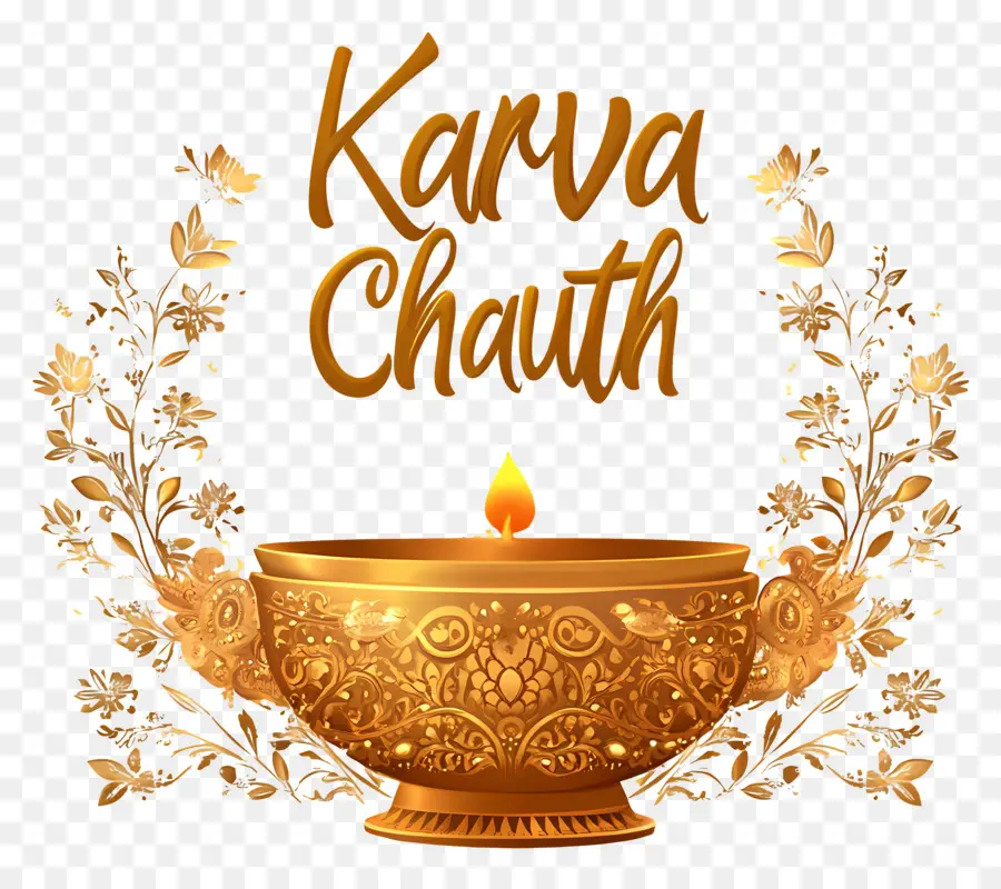 Karva Chauth，โคมไฟทอง PNG