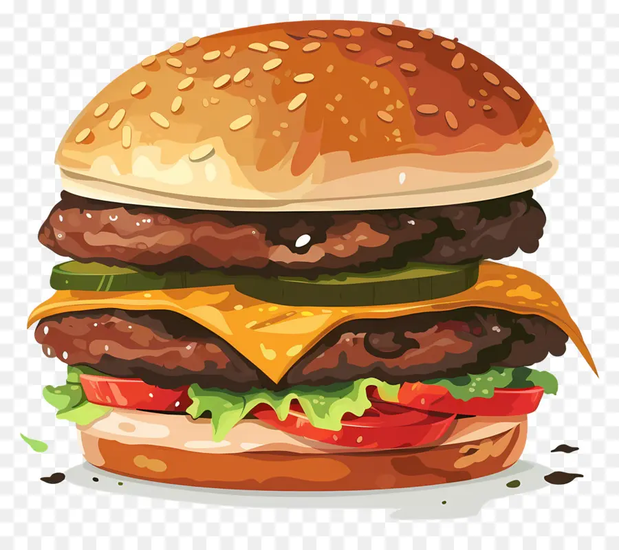 เบอร์เกอร์ฉ่ำ，Sketch Burger PNG