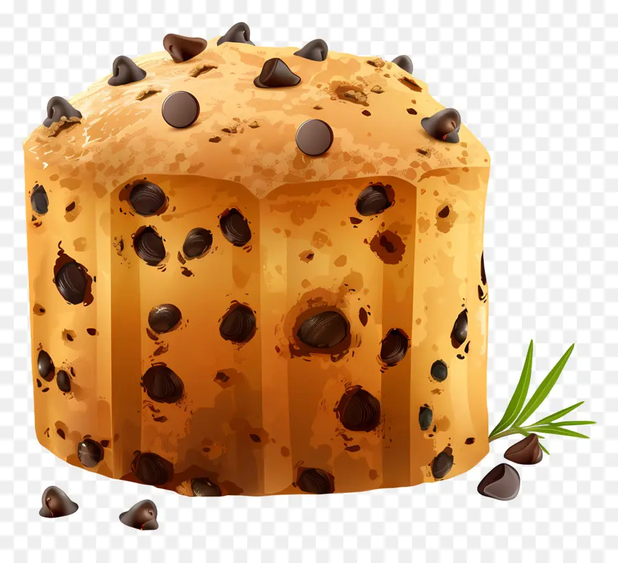 Panettone，มัฟฟินช็อกโกแลตชิป PNG