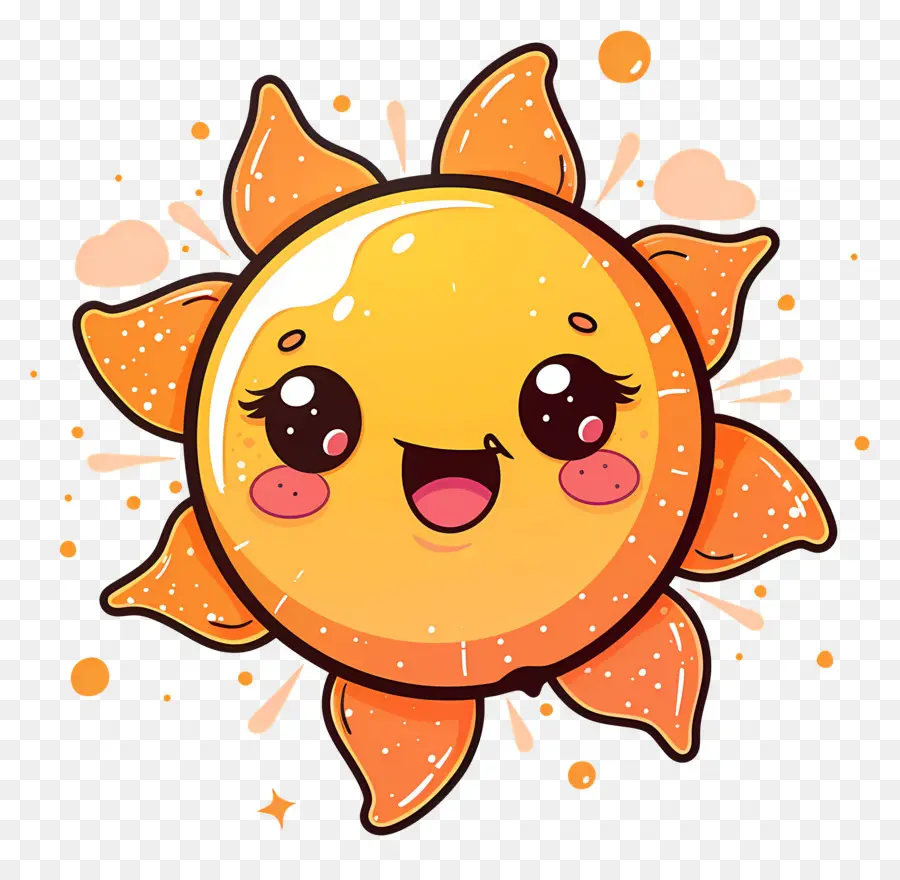 Kawaii Sun，ดวงอาทิตย์ยิ้ม PNG