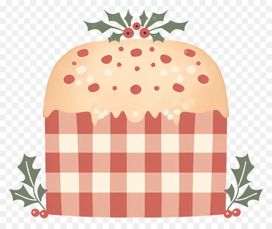 Panettone，เค้กลายสก๊อต PNG